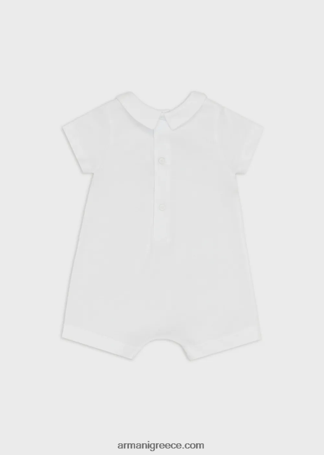 αγόρι Armani jersey romper με κέντημα αρκουδάκι 4046R62694 πρότυπο