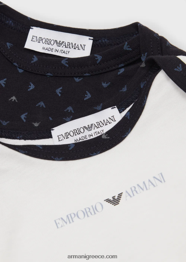 αγόρι Armani Σετ δώρου δύο φορμάκια με αετό op-art 4046R62719 μπλε