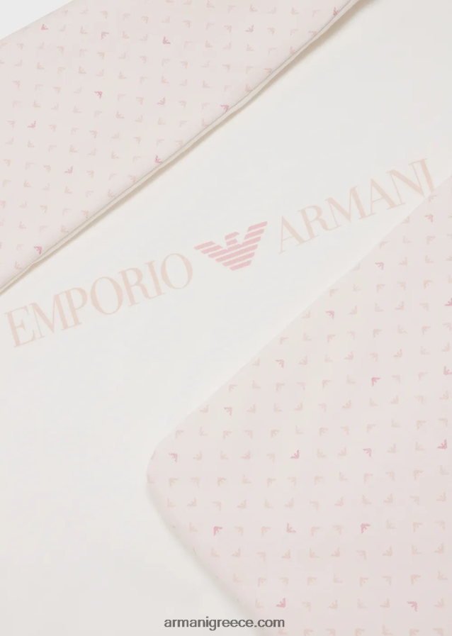 αγόρι Armani κουβέρτα διπλής όψης με λογότυπο op-art και αετούς 4046R62722