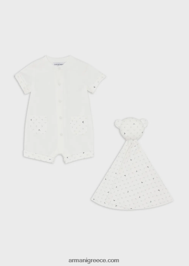 αγόρι Armani Σετ δώρου romper και κουβέρτα ασφαλείας 4046R62723