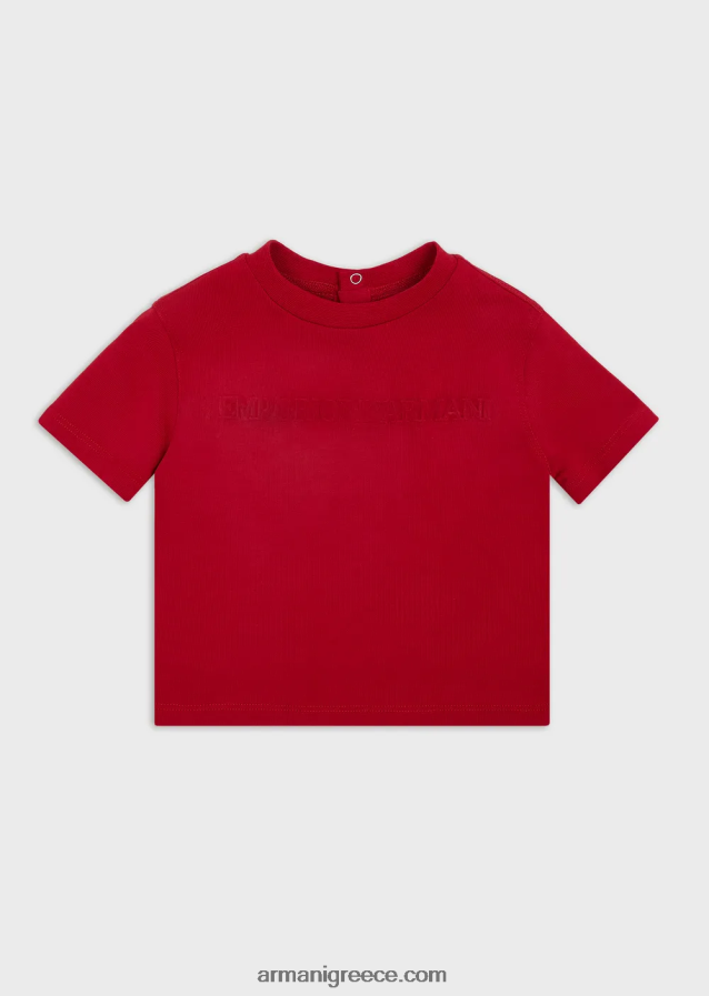αγόριβαρέων βαρών μπλουζάκι με λογότυπο emporio armani 4046R62685 το κόκκινο