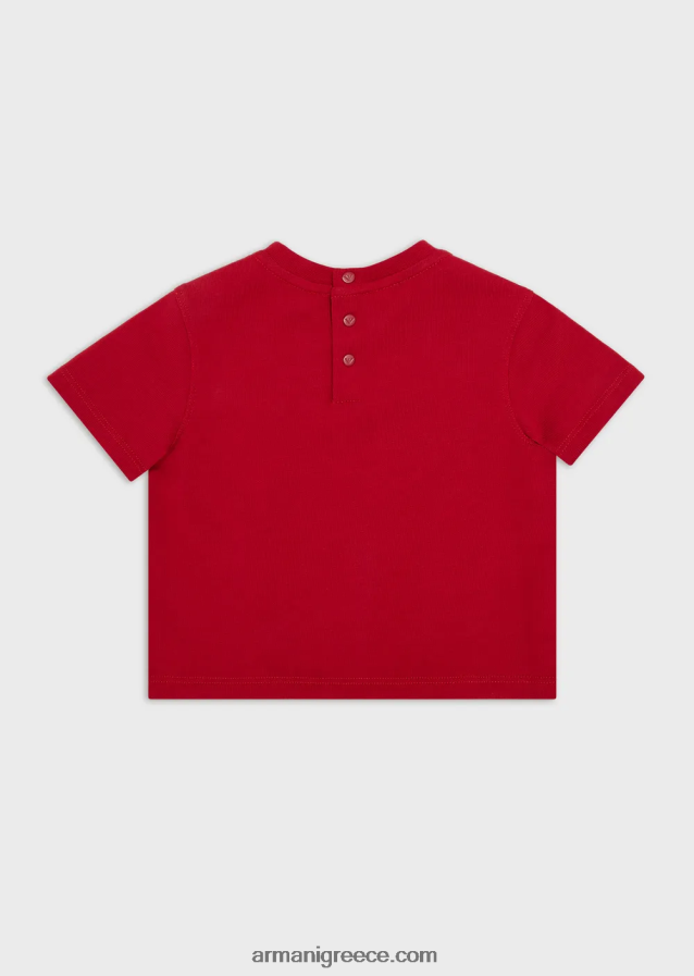 αγόριβαρέων βαρών μπλουζάκι με λογότυπο emporio armani 4046R62685 το κόκκινο