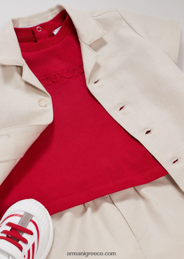 αγόριβαρέων βαρών μπλουζάκι με λογότυπο emporio armani 4046R62685 το κόκκινο