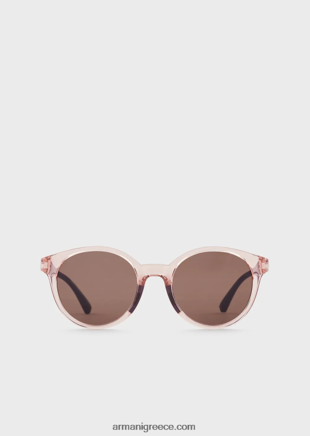 κορίτσι Armani στρογγυλά γυαλιά ηλίου 4046R62586 ροζ
