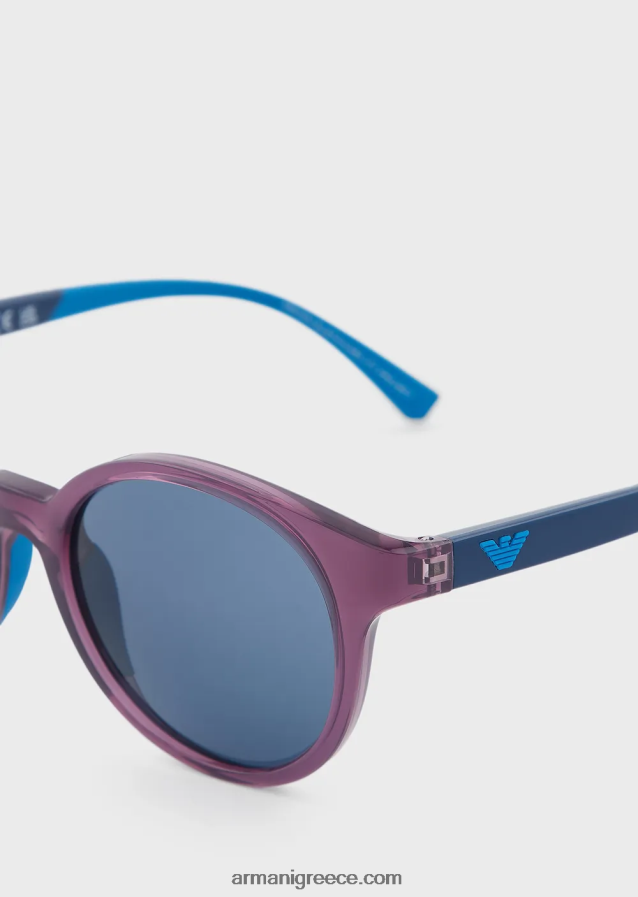 κορίτσι Armani στρογγυλά γυαλιά ηλίου 4046R62594 μωβ