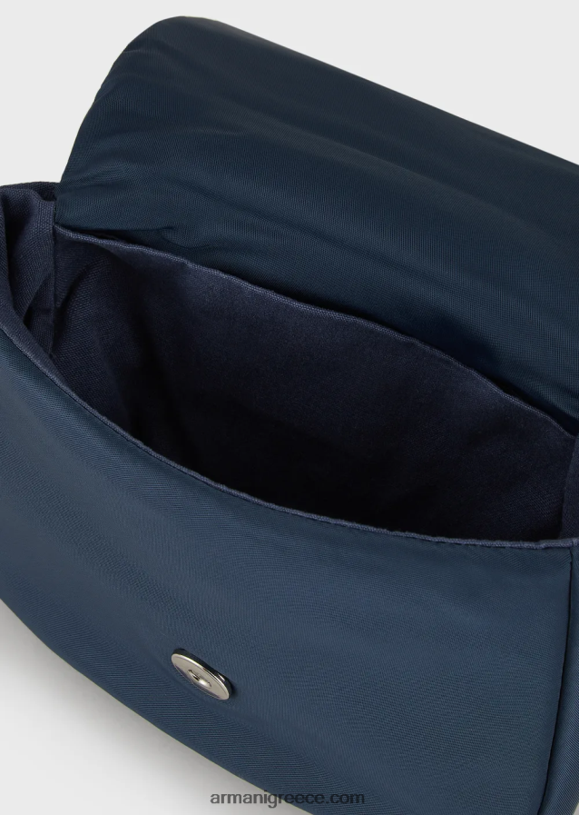 κορίτσι Armani τσάντα αγγελιοφόρου από ανακυκλωμένο νάιλον με πιάτο αετού 4046R62620