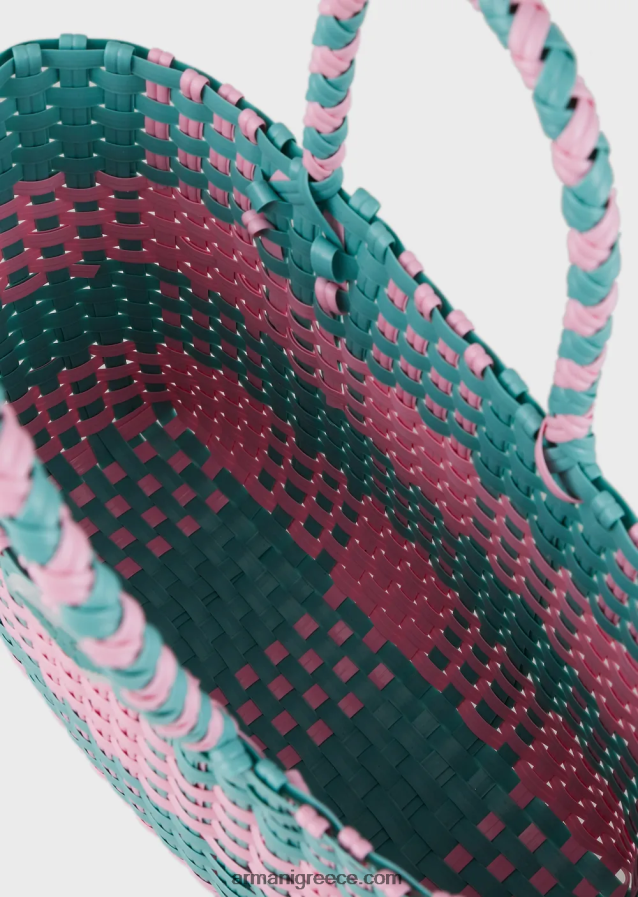 κορίτσι Armani δίχρωμη υφαντή τσάντα shopper 4046R62584