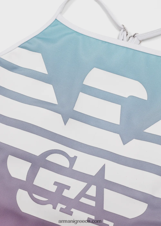 κορίτσι Armani Ολόσωμο μαγιό ανακυκλωμένου πολυεστέρα με υπερμεγέθη αετό 4046R62551 ροζ