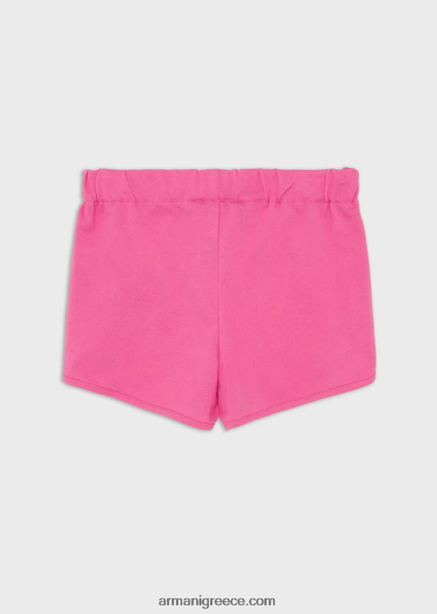 κορίτσι Armani Σορτς πικέ-ζέρσεϊ ea crew με μπάλωμα αετού 4046R62569 ροζ