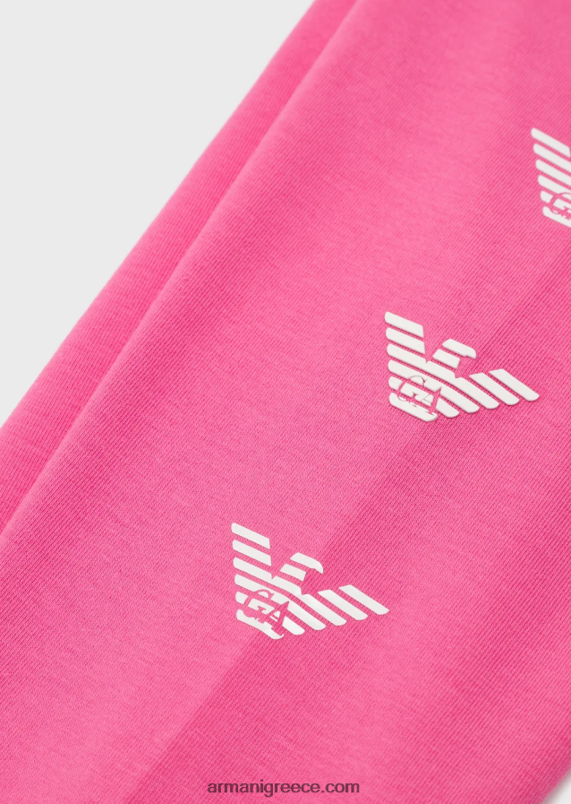 κορίτσι Armani ea crew jersey κολάν με κάθετους αετούς 4046R62576 φουξία