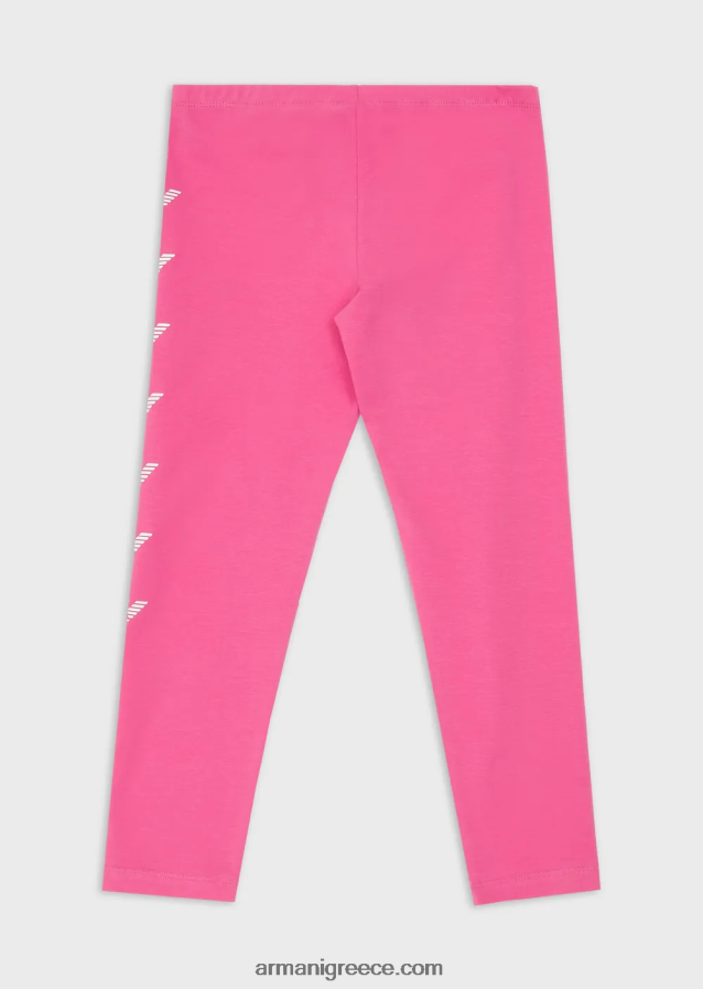 κορίτσι Armani ea crew jersey κολάν με κάθετους αετούς 4046R62576 φουξία