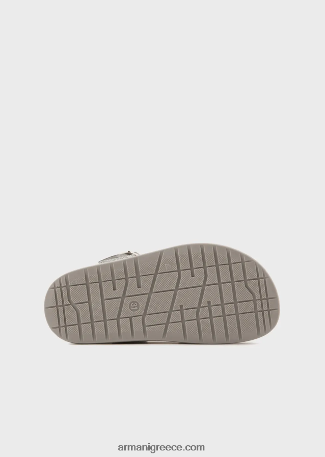 κορίτσι Armani γκλίτερ σανδάλια με αγκράφα 4046R62582 ασήμι