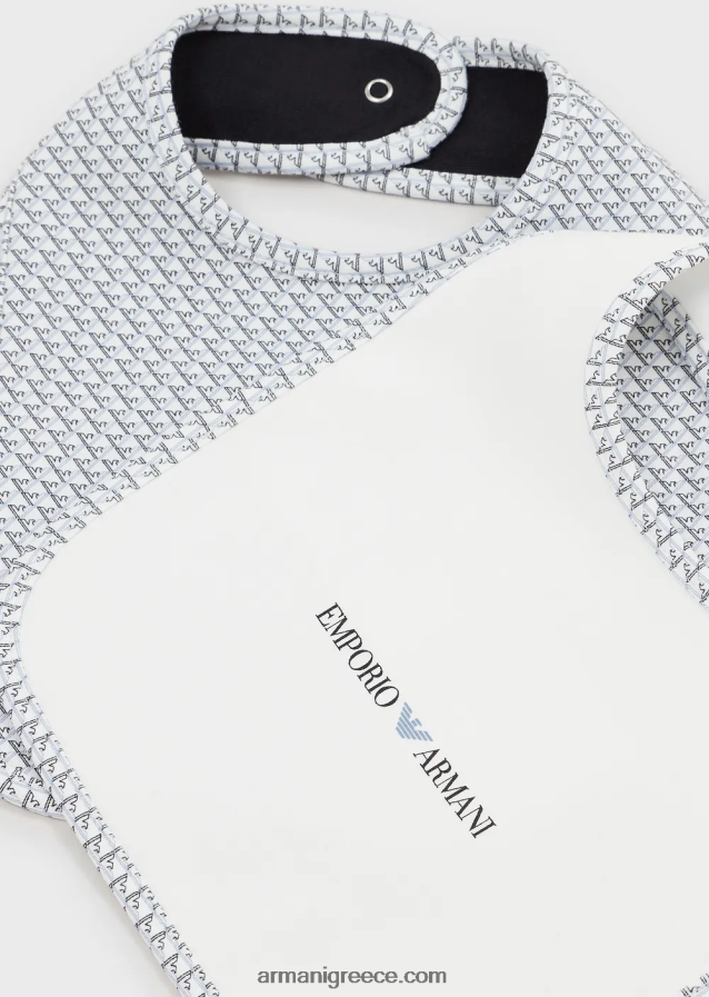 κορίτσι Armani σετ δύο σαλιάρες με αετούς op-art 4046R62624 γαλανός