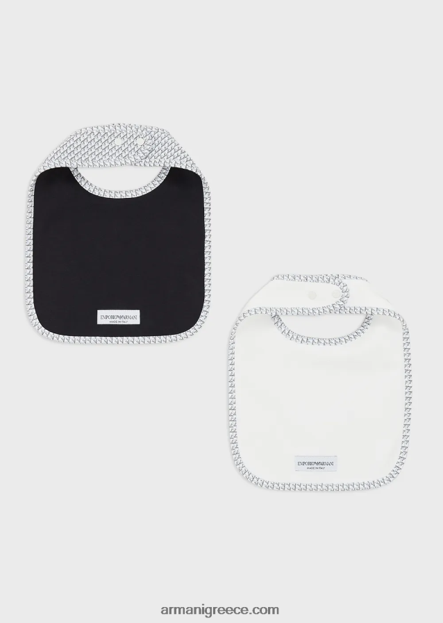 κορίτσι Armani σετ δύο σαλιάρες με αετούς op-art 4046R62624 γαλανός