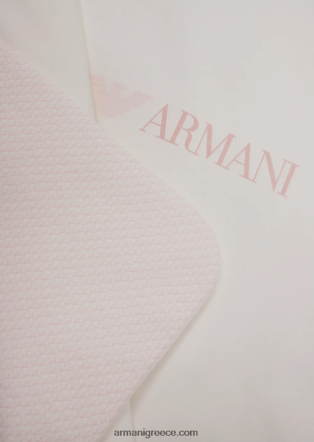 κορίτσι Armani κουβέρτα διπλής όψης με αετούς op-art 4046R62640 ροζ