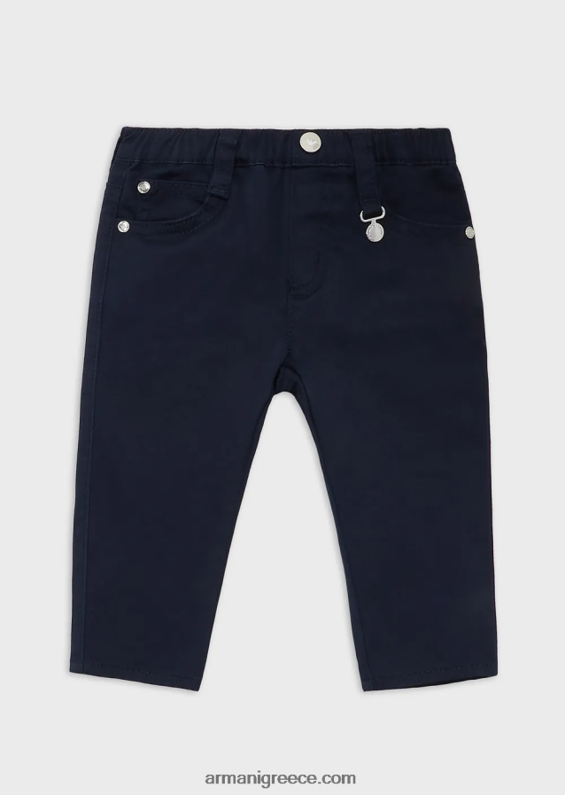 κορίτσι Armani παντελόνι από βαμβακερή γαμπαρντίνα 4046R62622