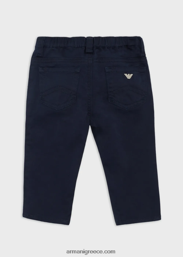 κορίτσι Armani παντελόνι από βαμβακερή γαμπαρντίνα 4046R62622