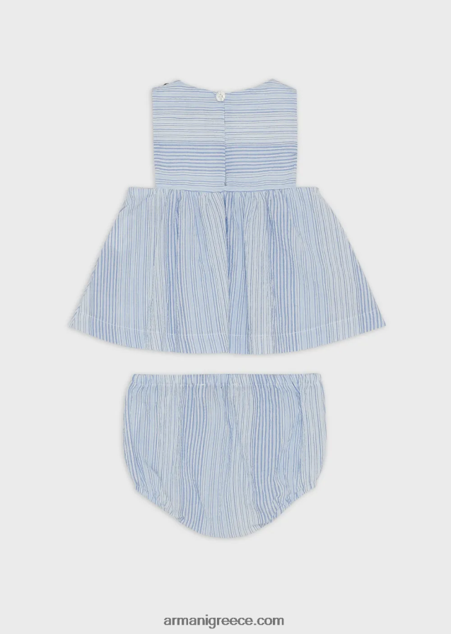 κορίτσι Armani Σετ με ριγέ παραθαλάσσιο εμπριμέ φόρεμα και σορτς 4046R62656