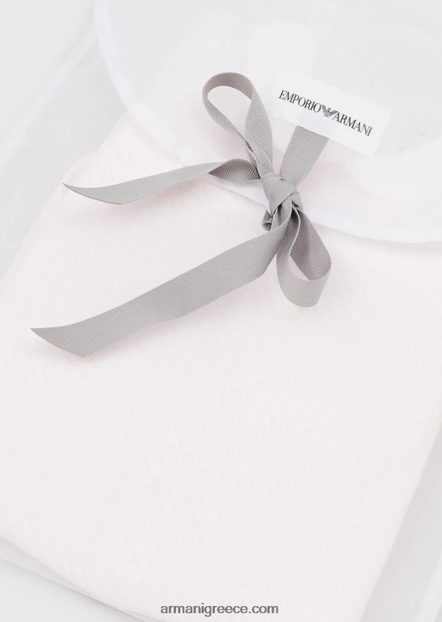 κορίτσι Armani onesie με γιακά peter pan και ολόγυρα αετό op-art 4046R62630 ροζ