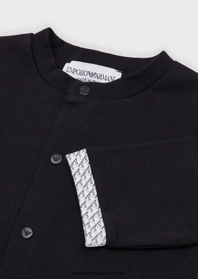 κορίτσι Armani Σετ δώρου που αποτελείται από σαλιάρα αετού op-art και onesie 4046R62641 γαλανός