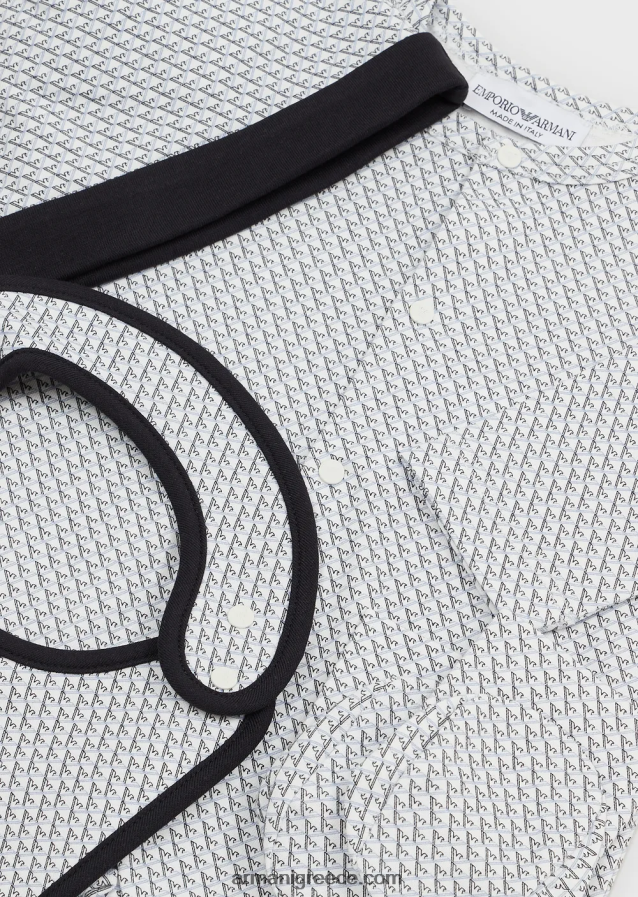 κορίτσι Armani Σετ δώρου που αποτελείται από μποτάκια αετού op-art, σαλιάρα, onesie και beanie 4046R62648