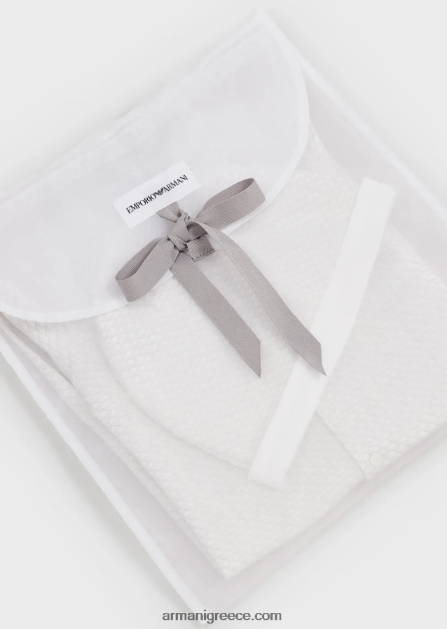 κορίτσι Armani Σετ δώρου που αποτελείται από μποτάκια αετού op-art, σαλιάρα, onesie και beanie 4046R62649